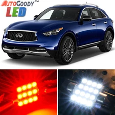18 x Premium Red LED Lights Interior Package for 2009-2019 Infiniti FX35 QX70