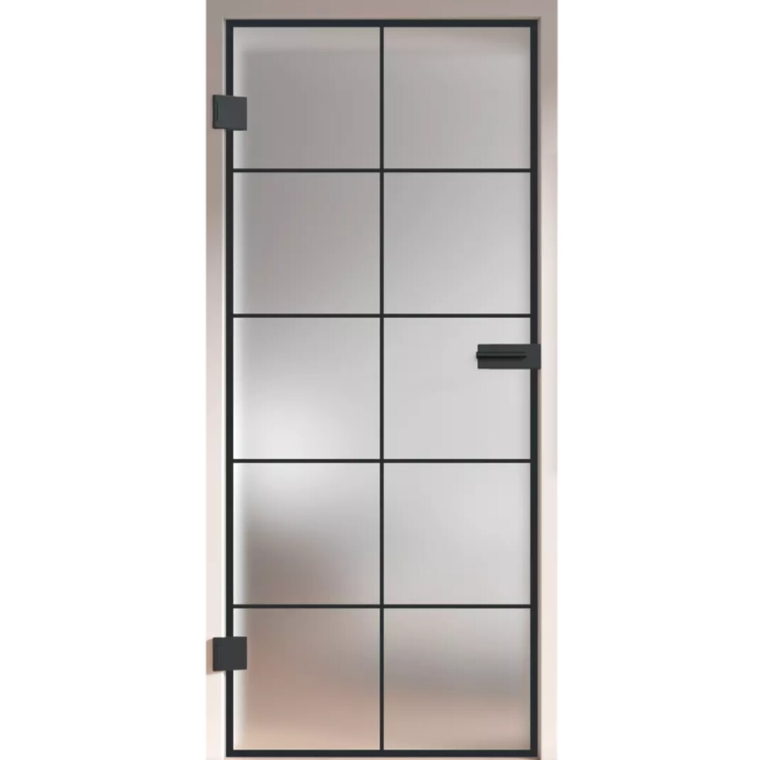 HORI Glasdrehtür Loft schwarz Glastür im Loftdesign Industrie Design