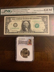 2019 Coin And Currency Set 2017 Dollar PMG First Releases Gem Uncirculated