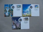 SINGAPORE, 3x ill. prestamped PC FDC 1995, phil. expo Singapore 95, buildings