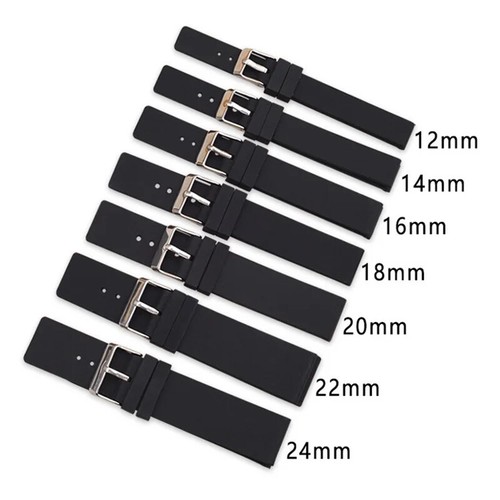 12mm 14mm 16mm 18mm 20mm Strap Silicone Bracelet Belt Watch Band Quick Release - Picture 3 of 22