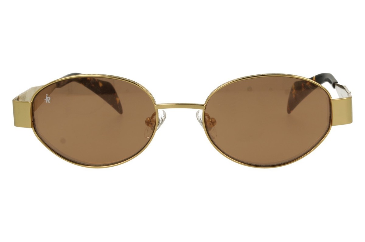 Occhiali Da Sole Vintage Rotondi In Oro Blu - Foto 10