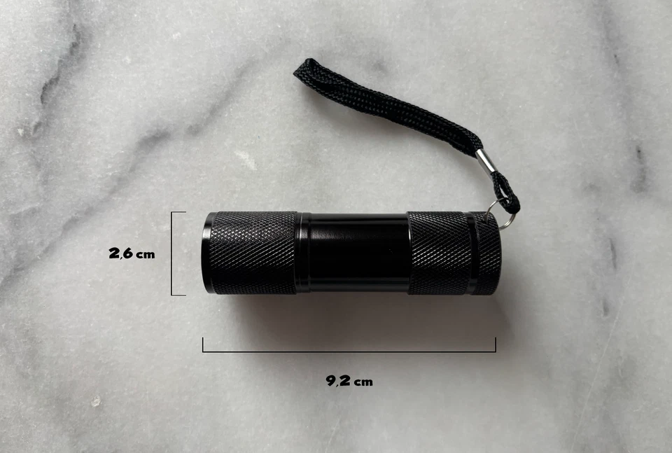 Lampe Torche UV Led UltraViolet 395 Nm Détecteur Faux Billets + Piles Incluses - Photo 4/4