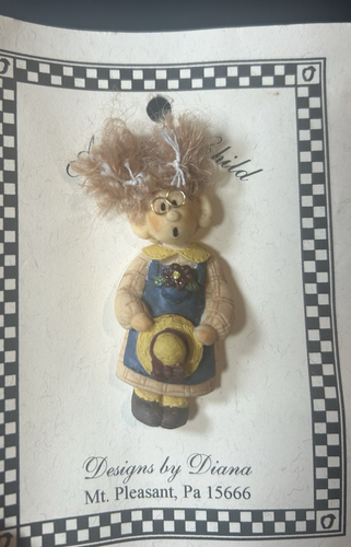 Broche prendedor vintage de los 90 diseño de Diana al azar niño de agosto nuevo en tarjeta - Imagen 3 de 5