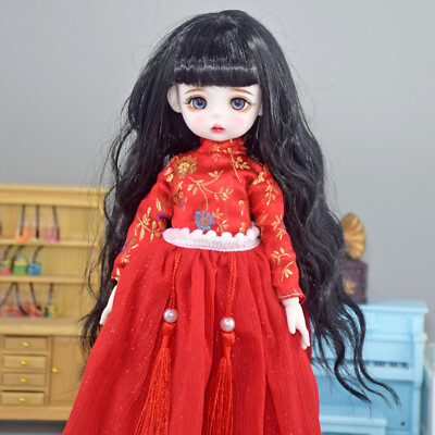 Red Ancient Costume Cute BJD Doll 1/6 Ball Jointed Lovely Girls BJD Assembled