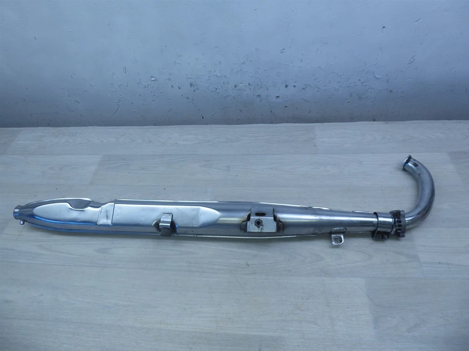 Suzuki S32 Olympian 150 S500 1966) Juego de tubos silenciadores cabezales de escape izquierdo derecho Foto 4 de 4