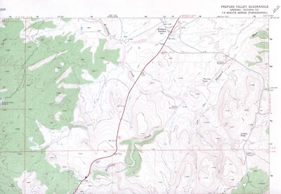 Peeples Valley Quadrangle Arizona 1969 Vintage USGS Topo Map 7.5 with Markings
