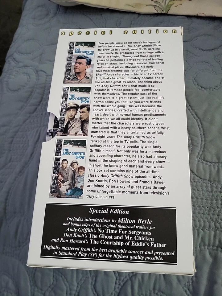 THE ANDY GRIFFITH SHOW VHS SET of 3 In Box 1998 Special Edition - Pre-owned - Image 3 of 4