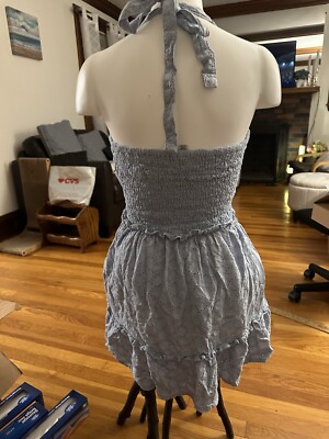 jessica simpson blue lace dress Jessica Simpson Womens Size 12 Blue Lace Dress Lined Ruffles Pleats Beautiful!