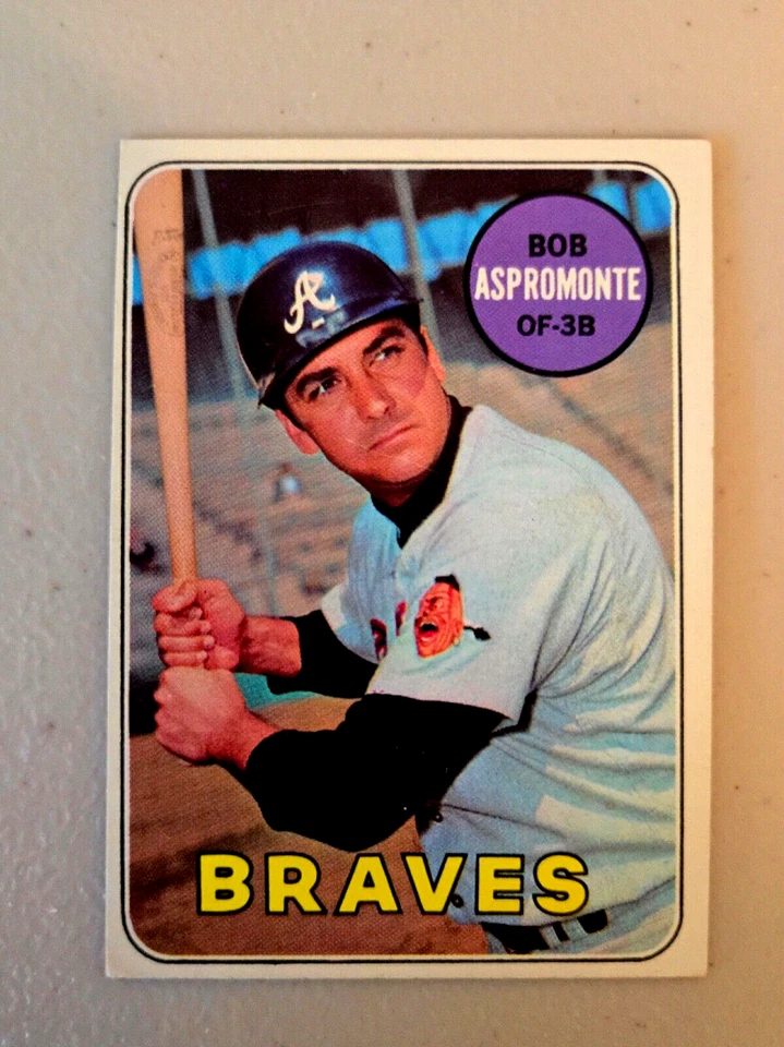 Lote de 9 1969 Topps ATLANTA BRAVES VINTAGE béisbol Felipe Alou, Mike Lum Foto 3 de 4