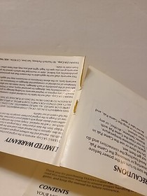 Burai Fighter NES-UF-USA Nintendo Folleto de instrucciones Manual solamente