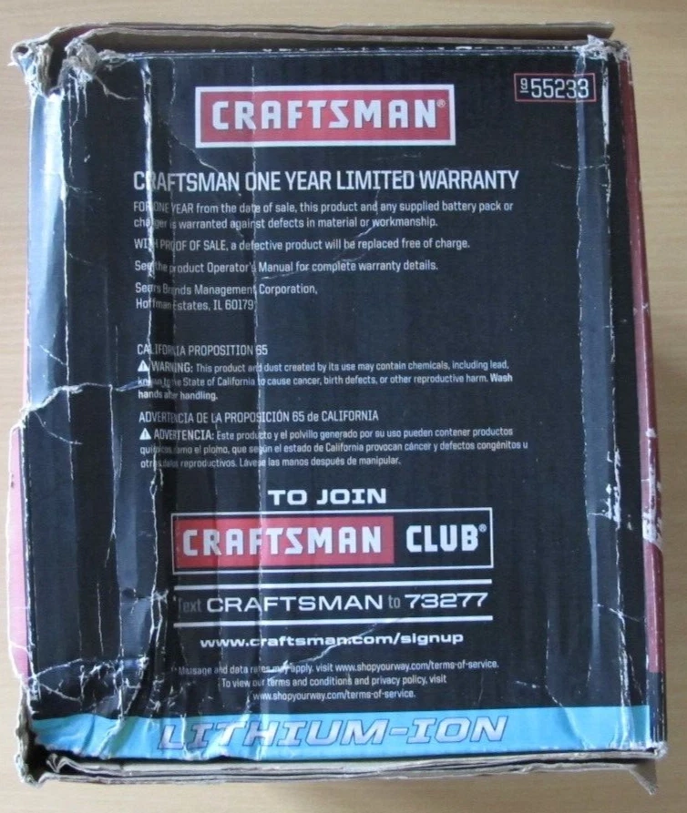 Craftsman 955233 Lithium-Ion 19.2V 2 Piece Tool Combo Kit Drill Impact Open Box - Image 4 of 4