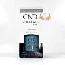CND Shellac UV Gel Polish 0.25 oz NIB Teal Textile