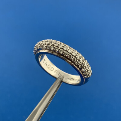 Tacori Sterling Silver Cubic Zirconia CZ Wedding Anniversary