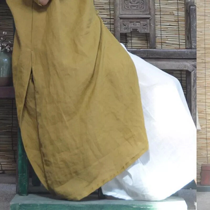 Mujeres 100% Algodón Transparente Medio Deslizamiento Enagua Extensor Lateral Dividido Falda Inferior Foto 4 de 4