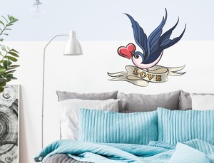 Details Zu Was 13845 Wandtattoo Sprüche Englisch Love Schriftzug Vogel Deko Liebe