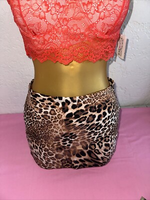 New With Tag Fashion Nova Women's Leopard Print Mini Skirt Size XS