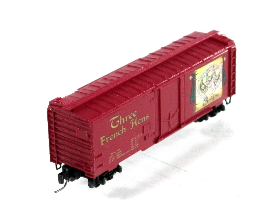 Z Scale ***THREE FRENCH HENS*** 12 Days Christmas Box Car - MICRO TRAINS 14933-2 - Image 4 of 4