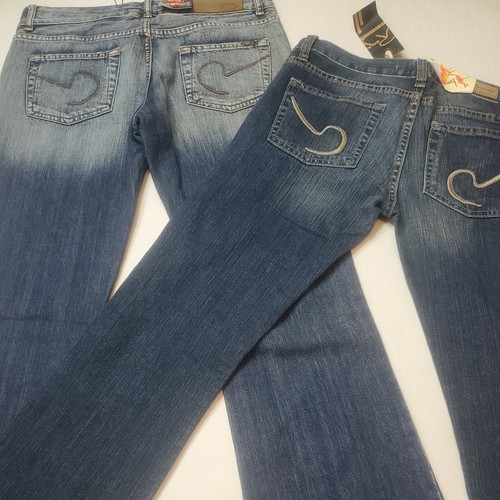 (2) NWT vtg Women's Roya Jeans Stonewashed Faded Light Blue Boot Cut sz 27 x 34 - Picture 11 of 12