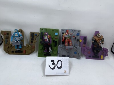 1989 Mattel Computer Warriors DEBUGG , ROOM, MEGAHERTZ, ASUNK Action Figure.