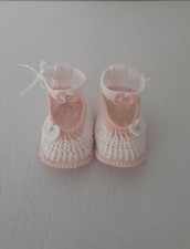 Scarpine fatte a mano all'uncinetto in cotone oeko-tex