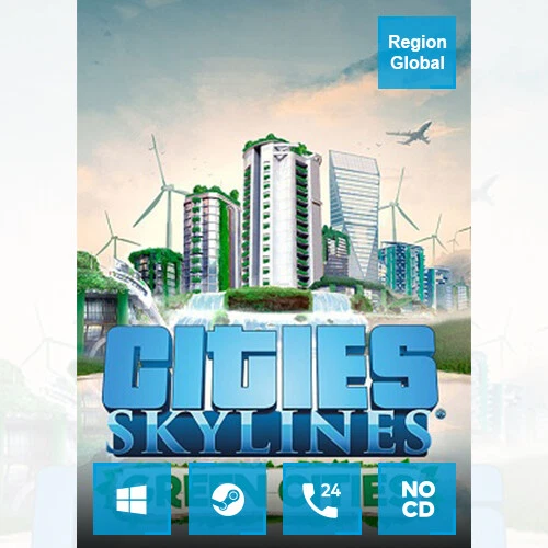 Cities Skylines Green Cities Expansion DLC for PC Game Steam Key Region Free