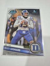 2023 Bowman Chrome U 6 Riley Leonard 1st  Duke  Football Card