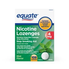 Equate Nicotine Lozenges, Mint Flavor, 4 mg, 108 Count..