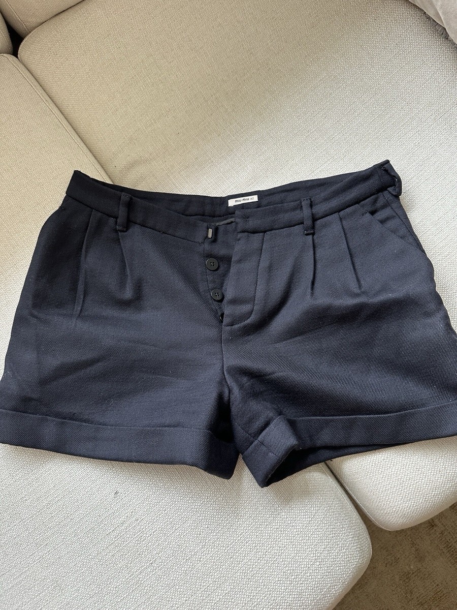 ミュウミュウ Miu Miu Virgin Wool Shorts Miu Miu Wool Shorts Navy Wool M | eBay