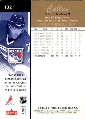 2006-07 Fleer Ultra NHL Hockey SPs RCs Inserts Stars VOUS CHOISISSEZ 🥅🏒 Upper Deck - Photo 153 sur 249