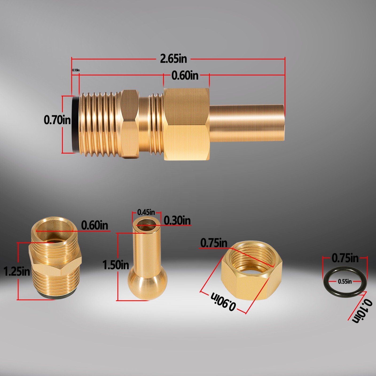 4 Pack Swimming Pool Spa Brass Deck Jet Nozzle Replacement For R0560400
