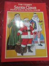 TOM TIERNEY Vintage SANTA CLAUS CHRISTMAS TREE Paper DOLL BOOKLET - 1990's