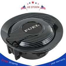 Carbon Fiber Gas Cap Fuel Filler Door Tank Cover for Dodge Challenger 2015-2019