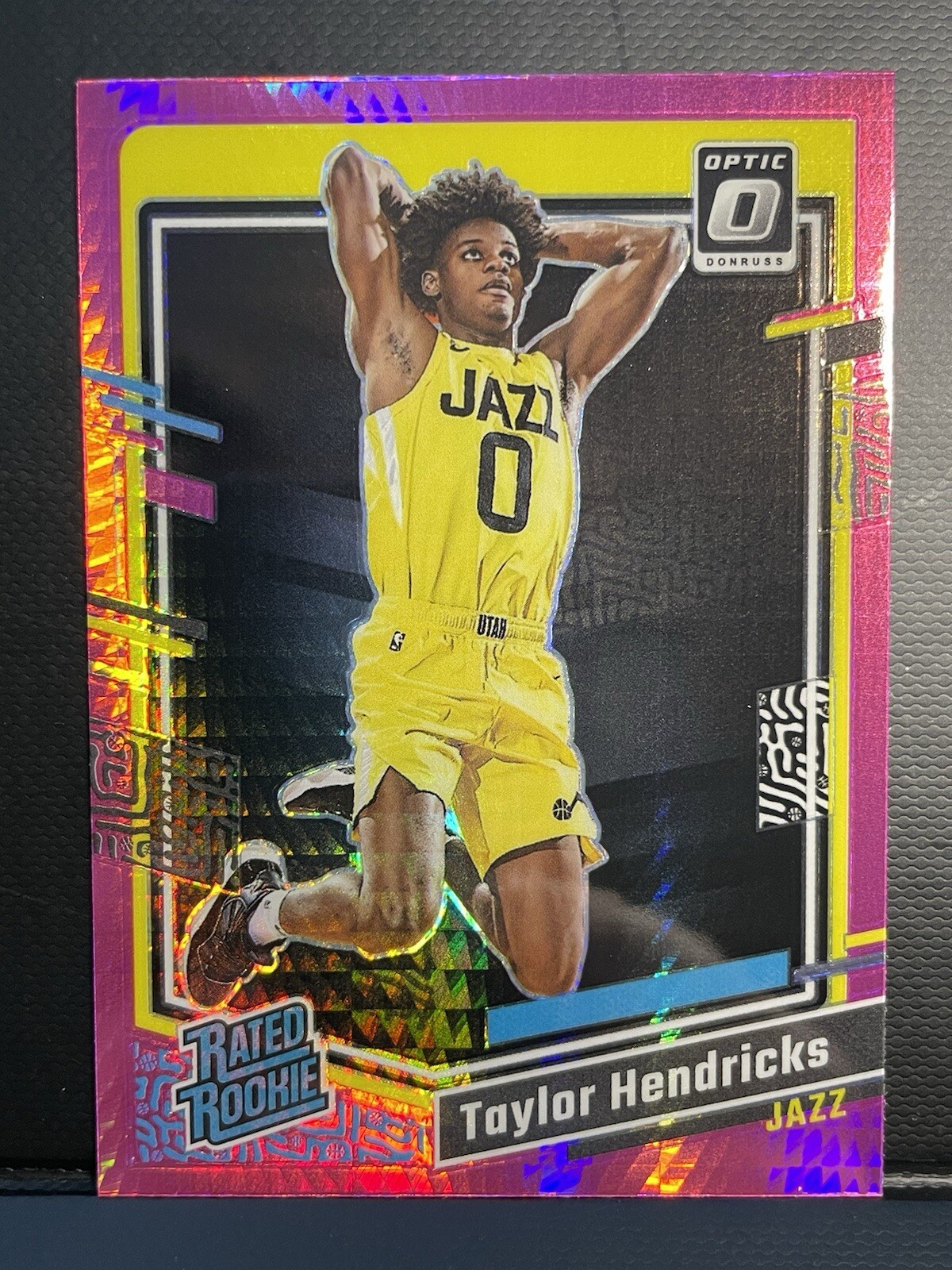 2023-24 Donruss Optic Taylor Hendricks Rated Rookie Pink Hyper Prizm #233 Jazz