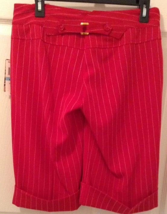 XOXO Bermudas Pantalones Cortos Juniors 5/6 Rojo Blanco Rayas Tiro Medio Puños Light House Foto 4 de 4