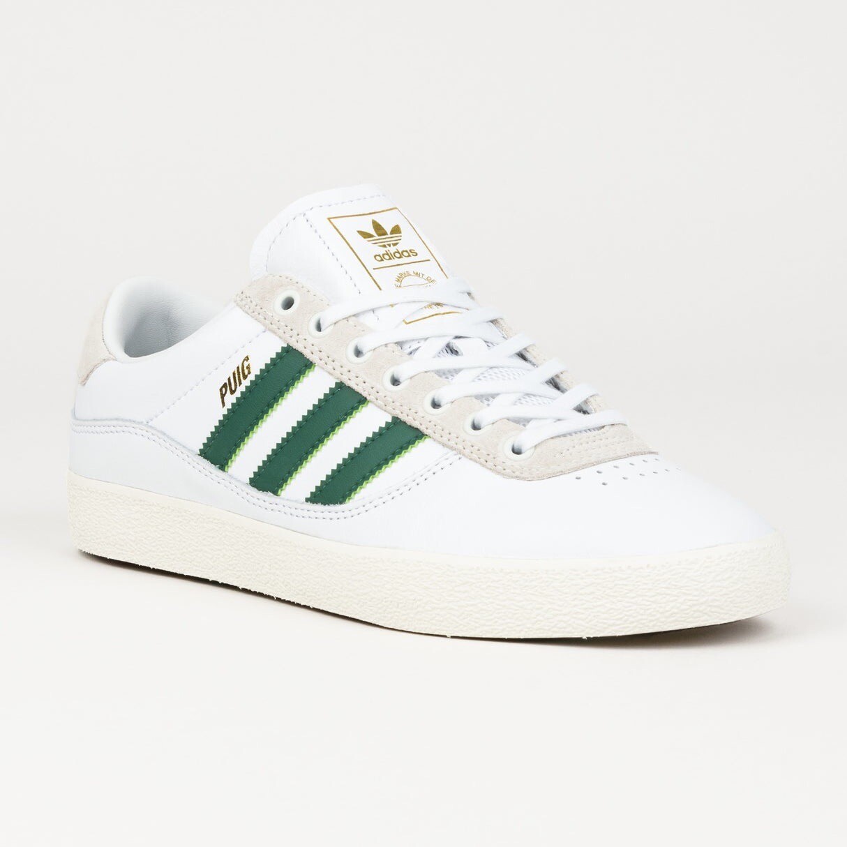 Adidas Puig Indoor Men’s Skateboarding Shoe White Green Sneaker Trainer #237