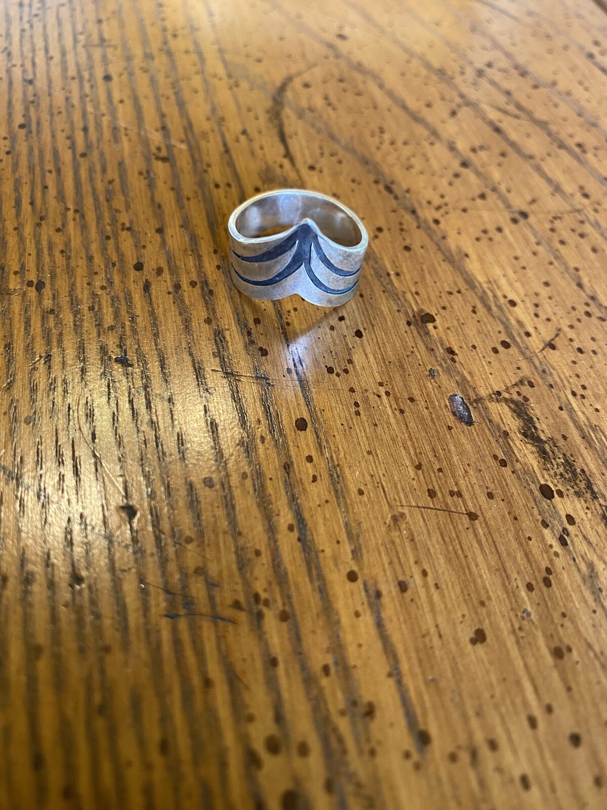 Sterling Silver Ring 925 Pointer Scrollwork Wide … - image 11