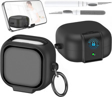 for Samsung Galaxy Buds 4/4 Pro Case Cover with Lock Phone Stand, Full Body Shoc