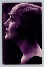 Italy- People Woman Posing Side View Portrait Standard Post PC Vintage Postcard