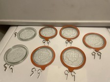7 Weck Canning Jar LIDS Rundrand-Glass 100 German Large 5 seals and 13 clips