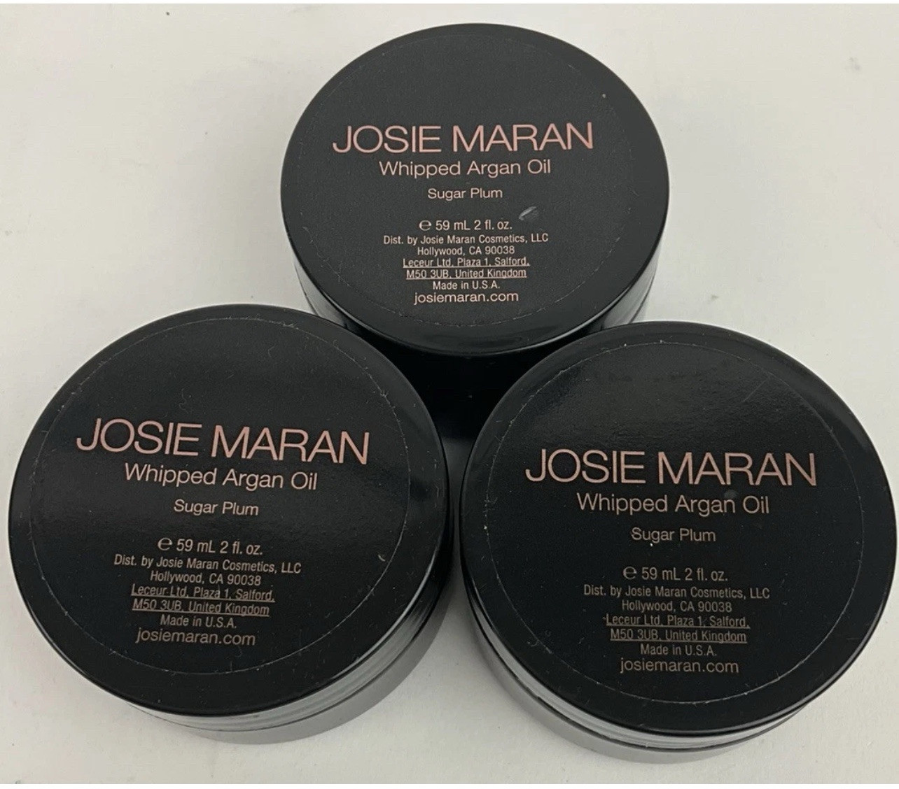 Josie Maran Whipped Argan Oil Sugar Plum 3-Pack 2oz New Sealed