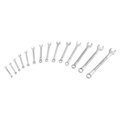 14-piece 6 to 22 mm 12-Point Straight Head Full Polished Combination Wrench Set