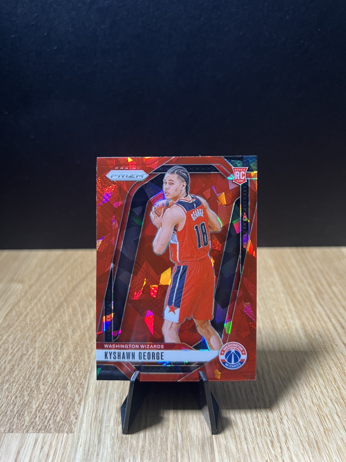 2024-25 Panini Prizm - Kyshawn George #257 Red Ice Prizm (RC)