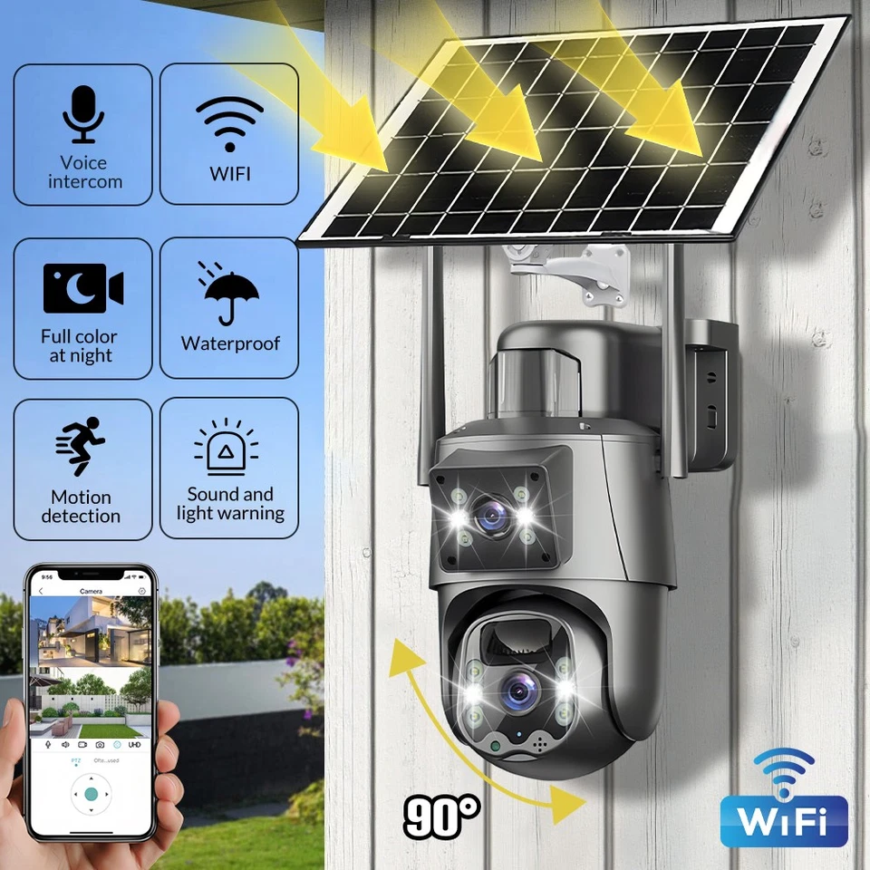 Camara De Seguridad Solar Inalambricas Para Exterior Con Vision Nocturna y Audio - Image 2 of 4