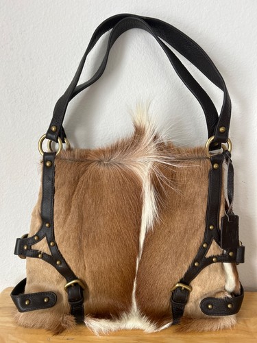 NWOT Diane Gail African Springbok antelope fur shoulder bag