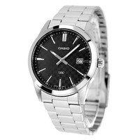 Casio Classic MTP-VD03D-1ADF Analog Quarz Schwarzes Zifferblatt Stahl Herren ...