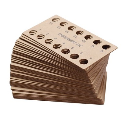 50 Pack Embroidery Floss Brown Paper Cross Stitch Thread Holder 14