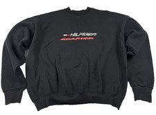 Vintage Tommy Hilfiger Athletics Sweatshirt Size XL Long Sleeve Black Fade Soft