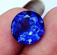 Natural Blue Tanzanite 9.15 Ct Round Shape Loose Gemstone Certified