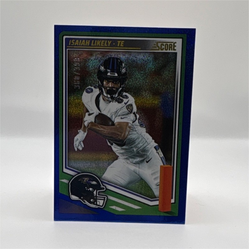 Panini 2025 Score Blue dots Parallel Isaiah Likely #269 Baltimore Ravens 360/399